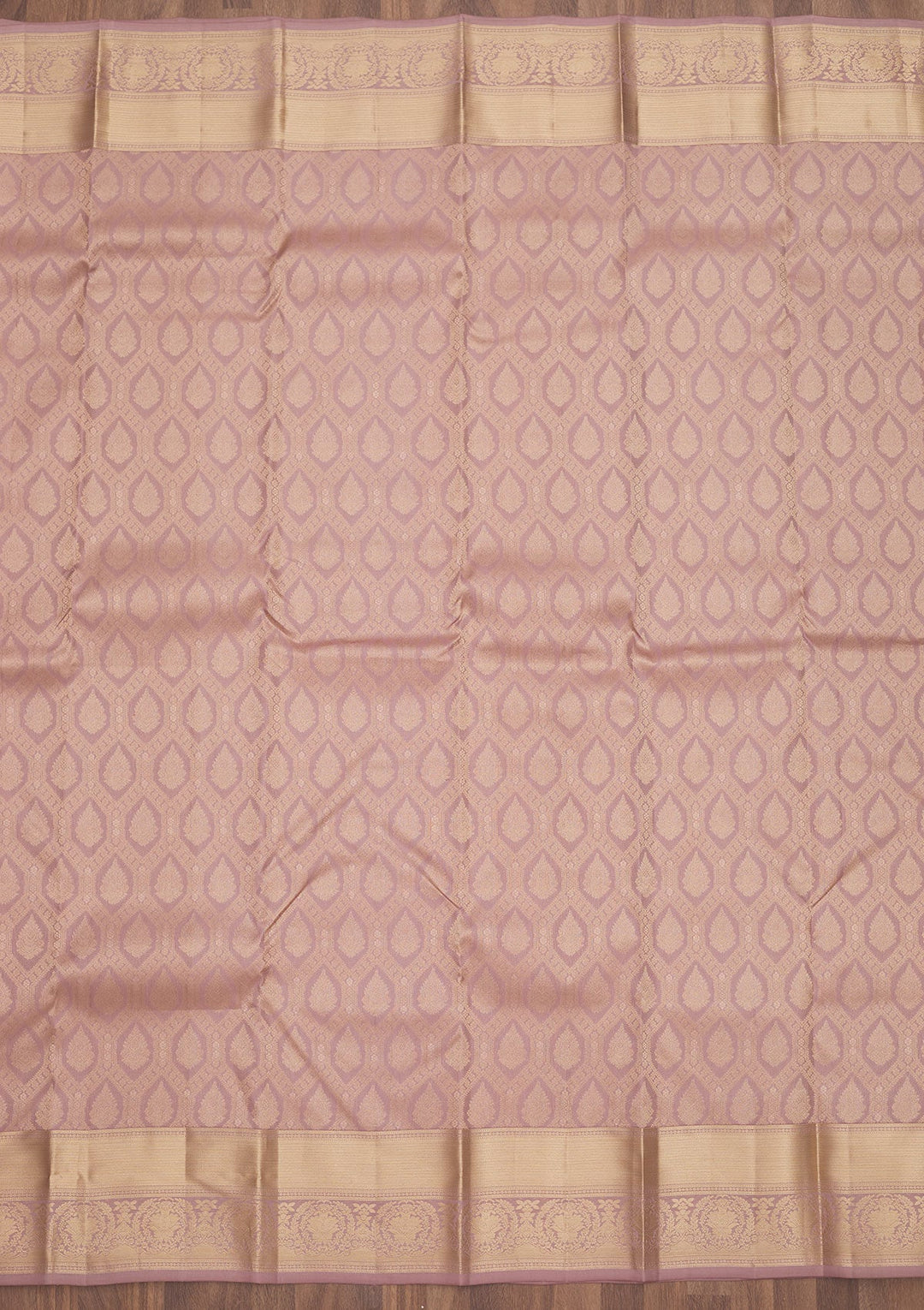 Mauve Zariwork Pure Silk Saree-Koskii