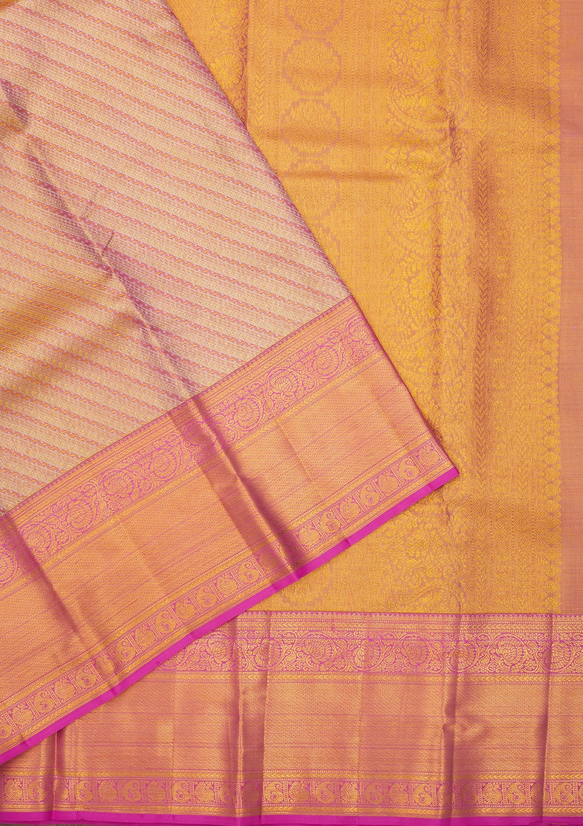 Mauve Zariwork Pure Silk Saree-Koskii