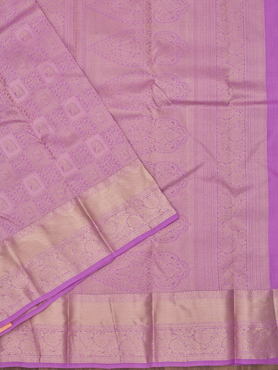 Mauve Zariwork Pure Silk Saree