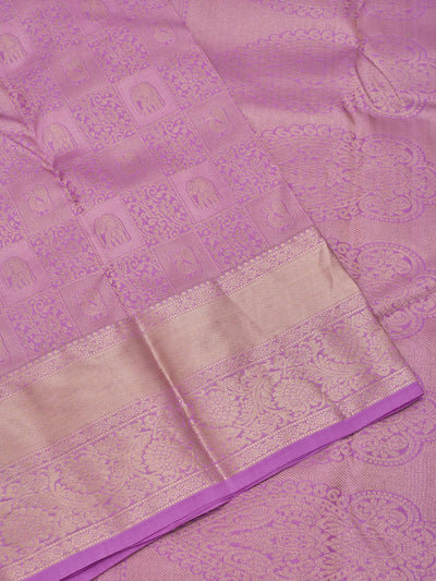 Mauve Zariwork Pure Silk Saree