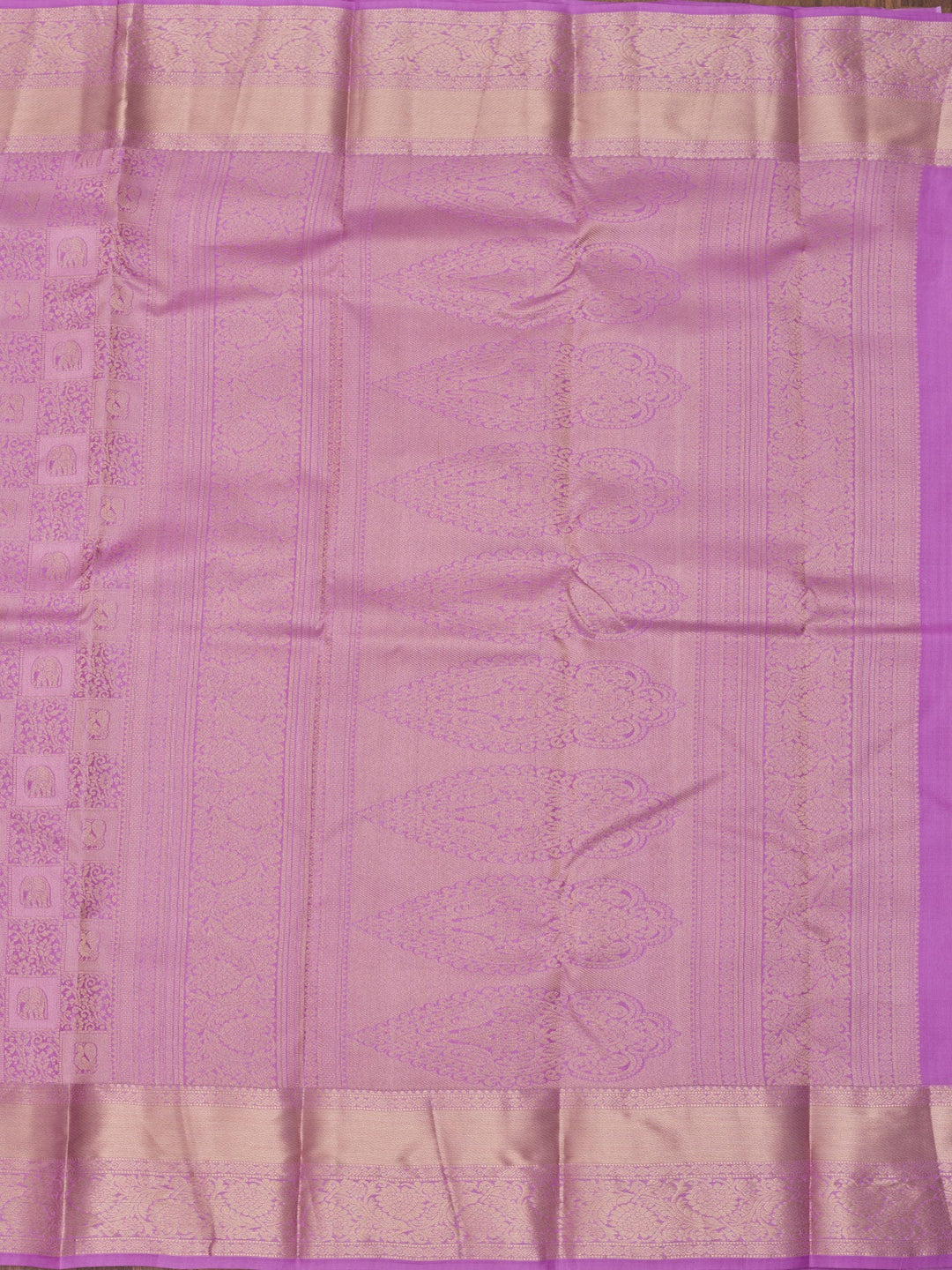 Mauve Zariwork Pure Silk Saree