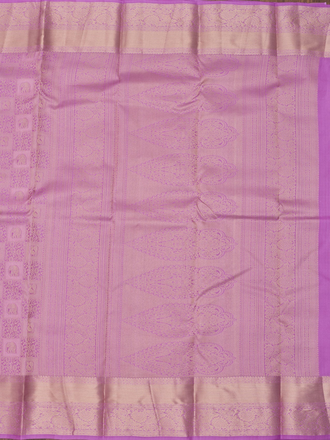 Mauve Zariwork Pure Silk Saree