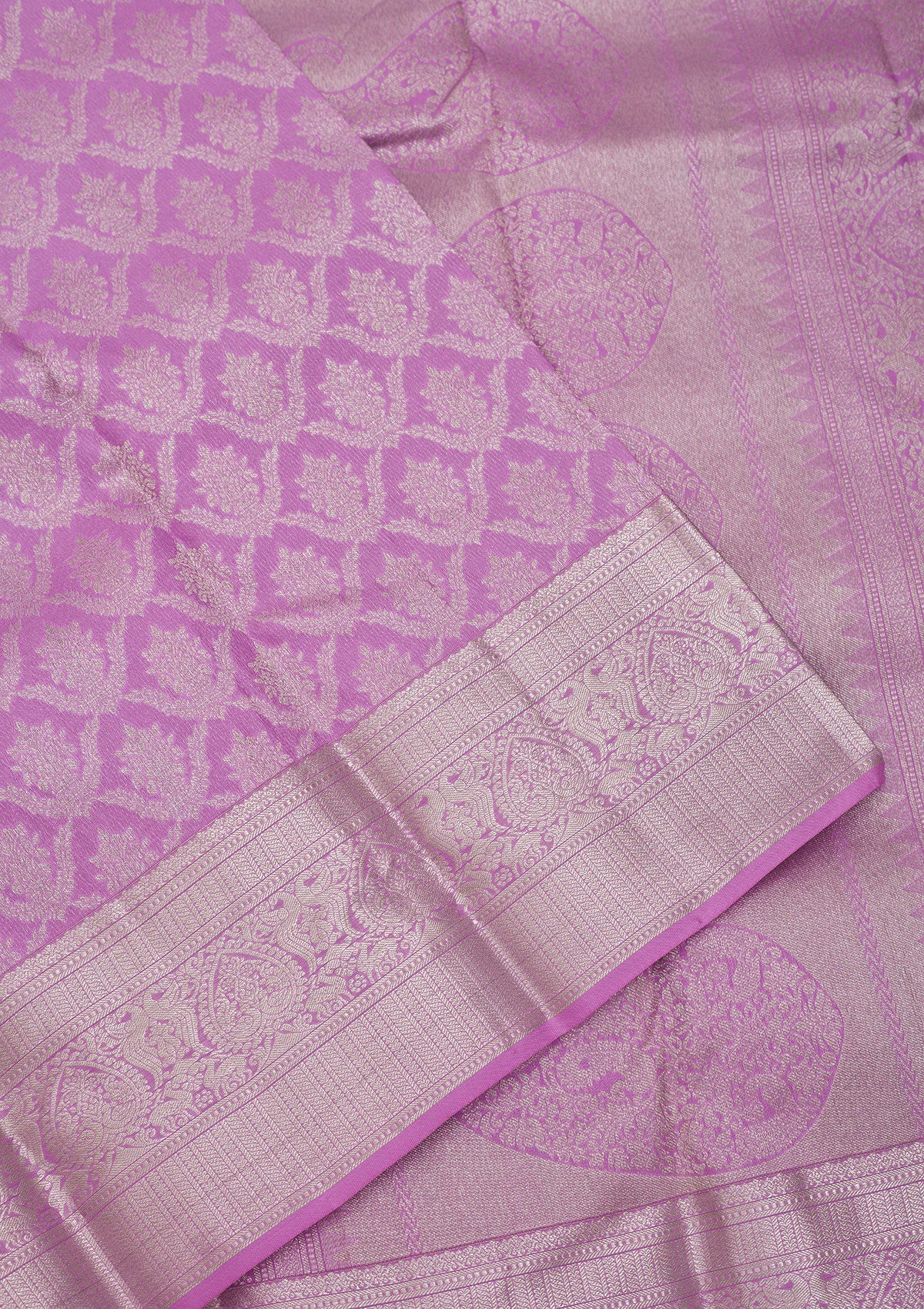 Mauve Zariwork Pure Silk Saree