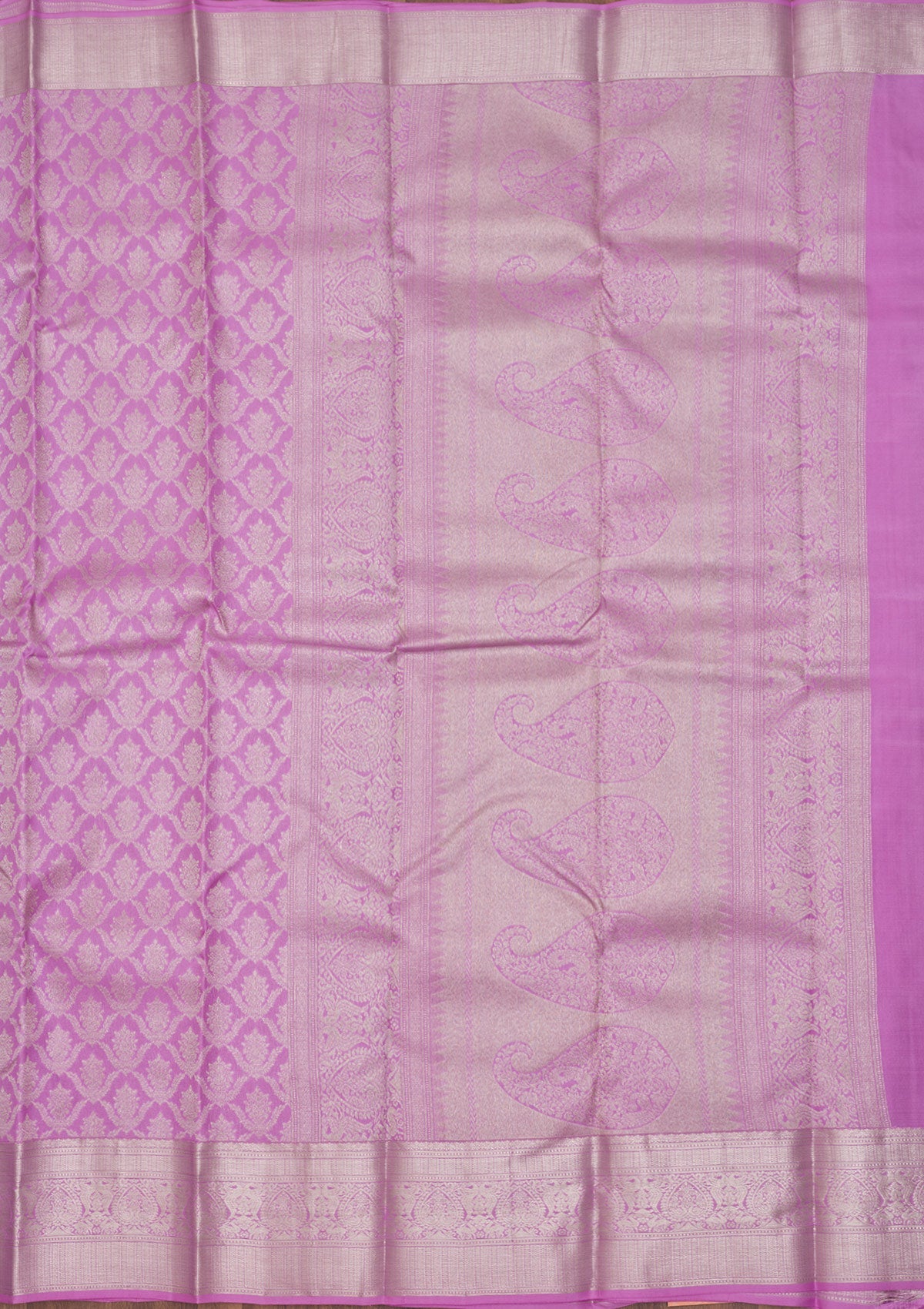 Mauve Zariwork Pure Silk Saree