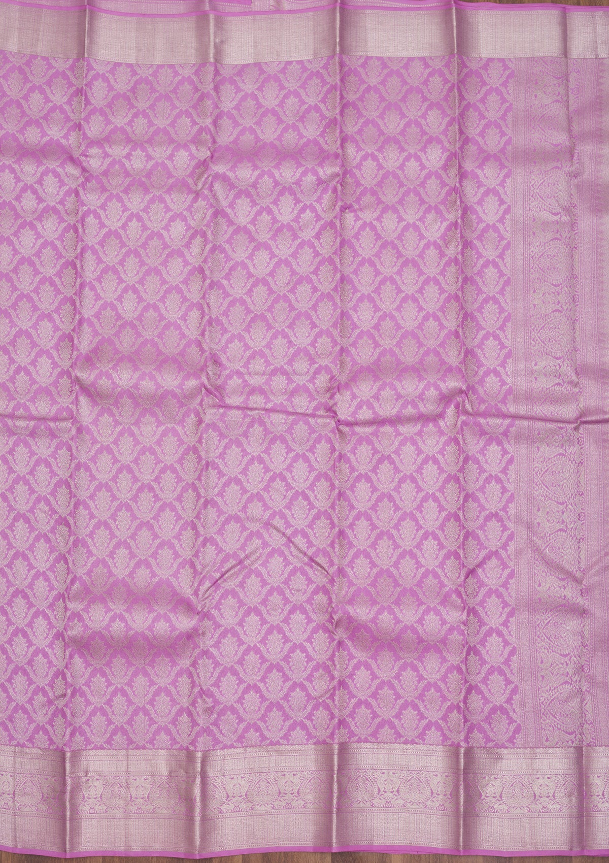 Mauve Zariwork Pure Silk Saree