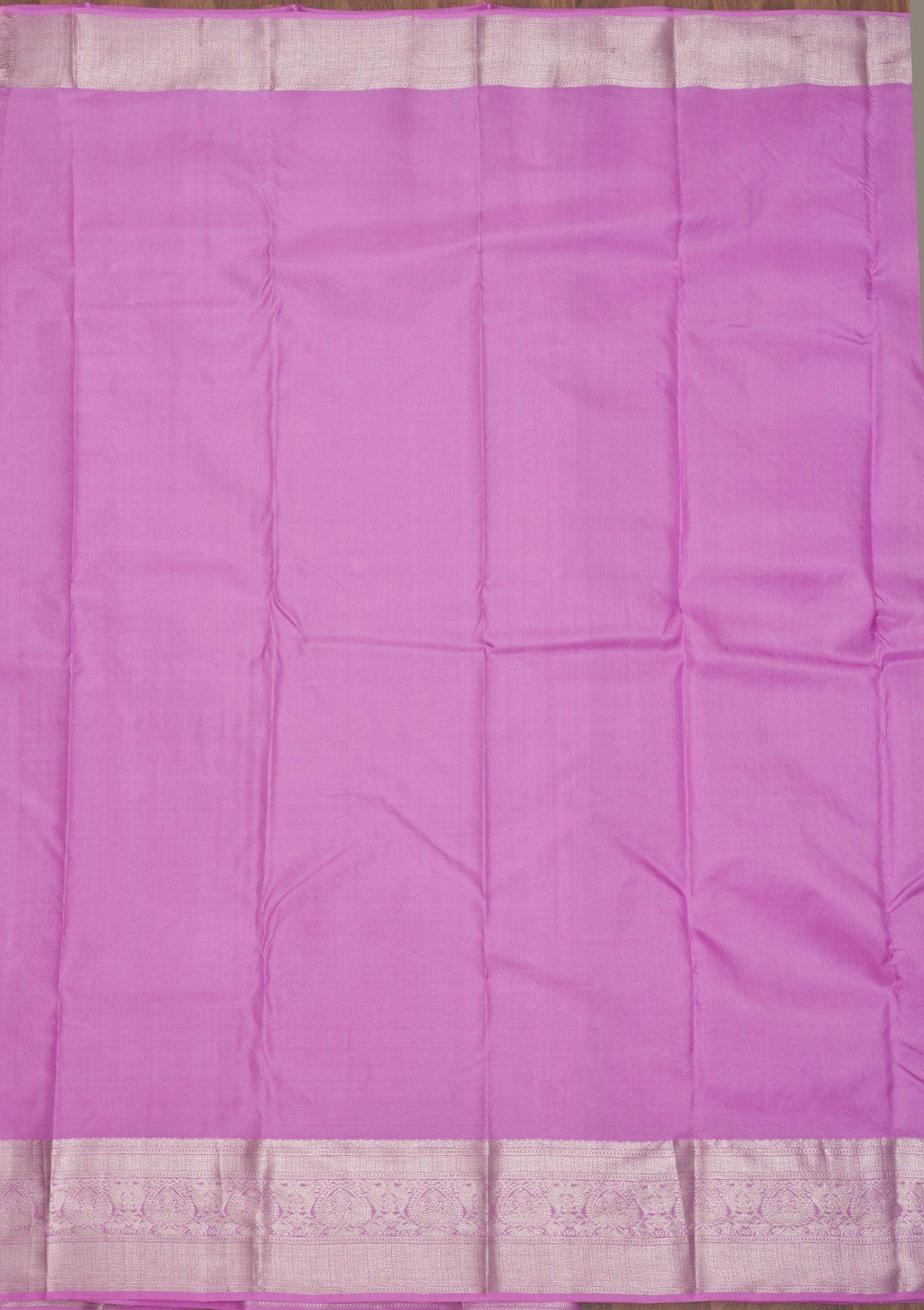 Mauve Zariwork Pure Silk Saree