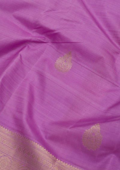 Mauve Zariwork Pure Silk Saree