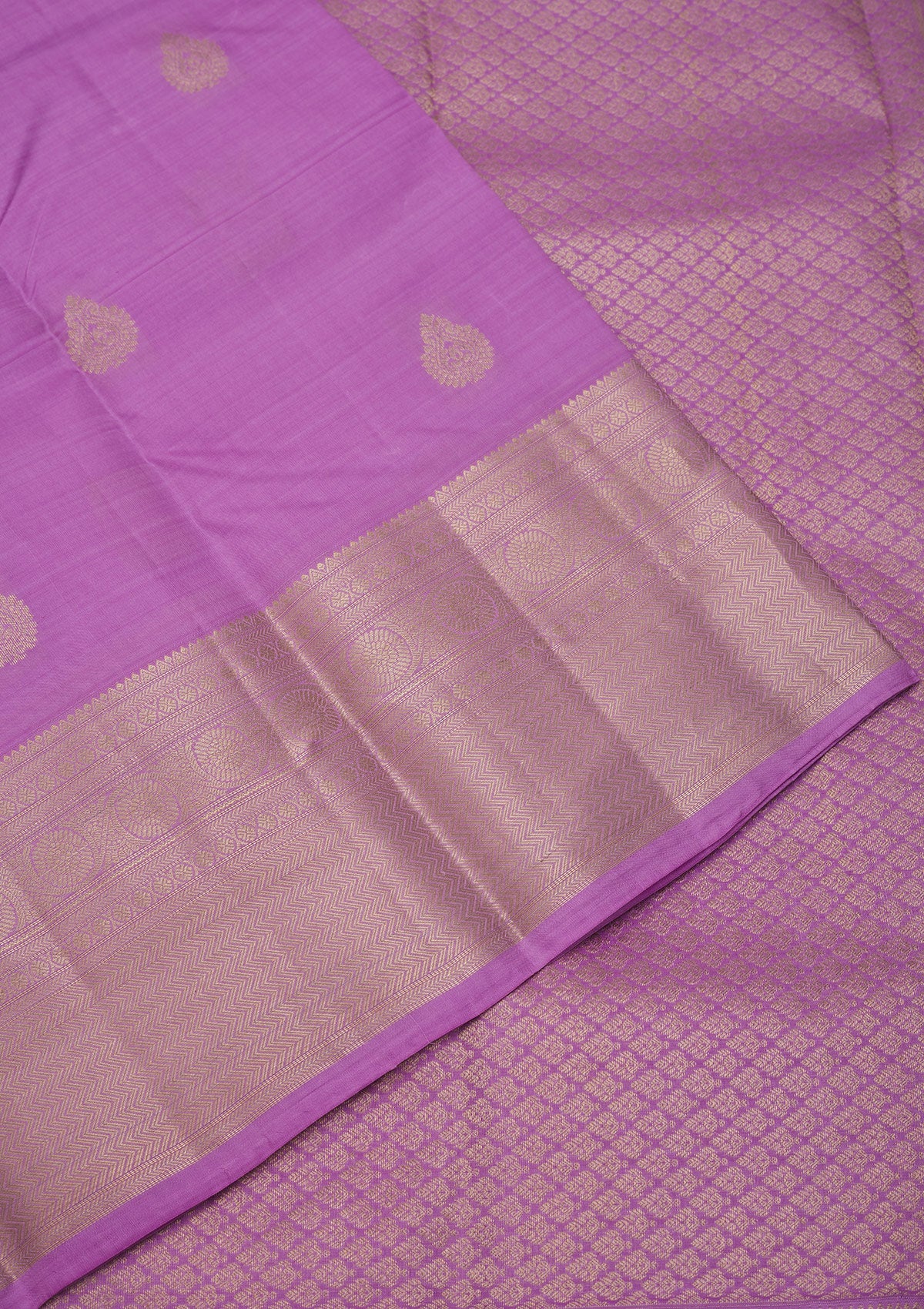 Mauve Zariwork Pure Silk Saree