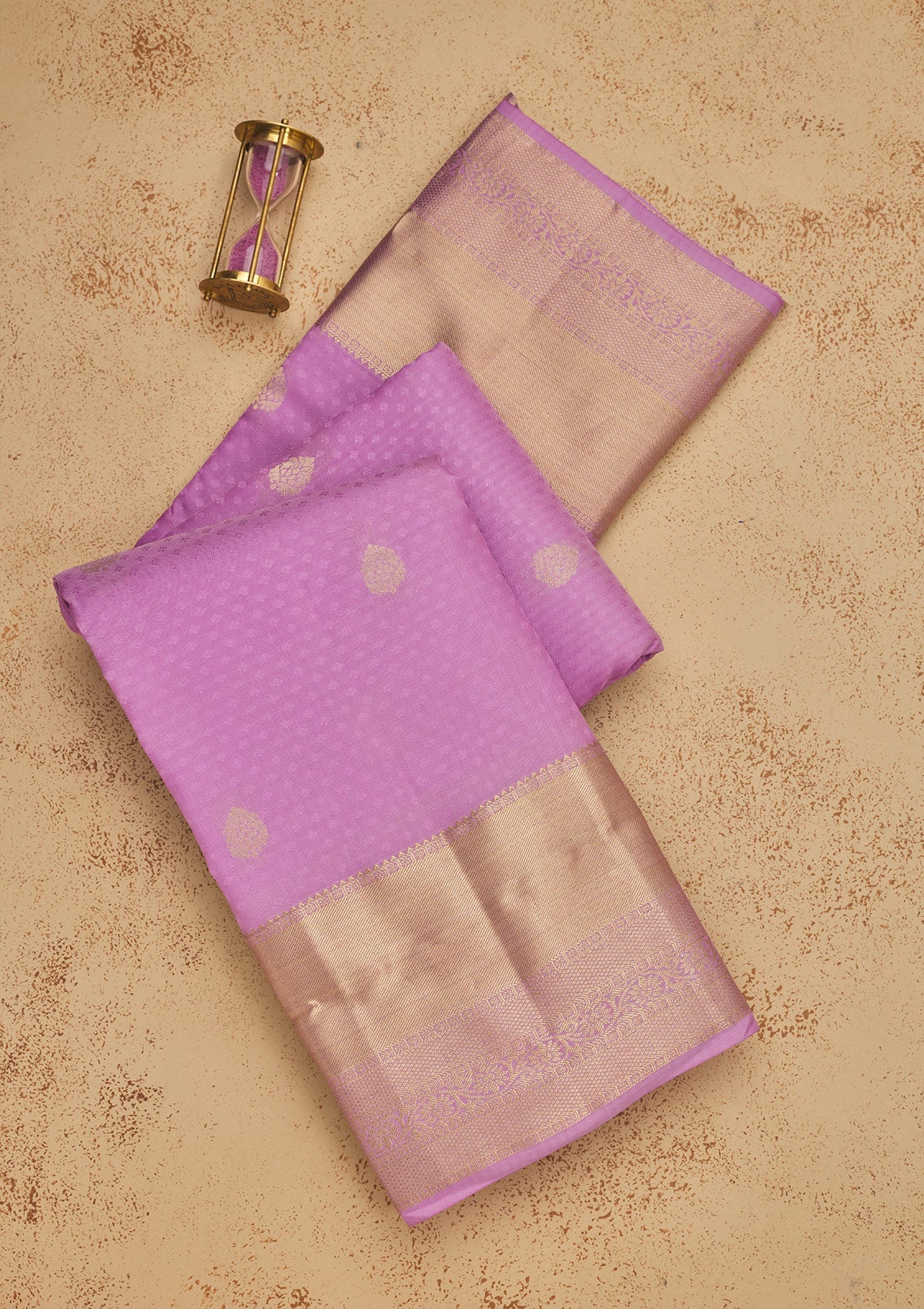 Mauve Zariwork Pure Silk Saree-Koskii