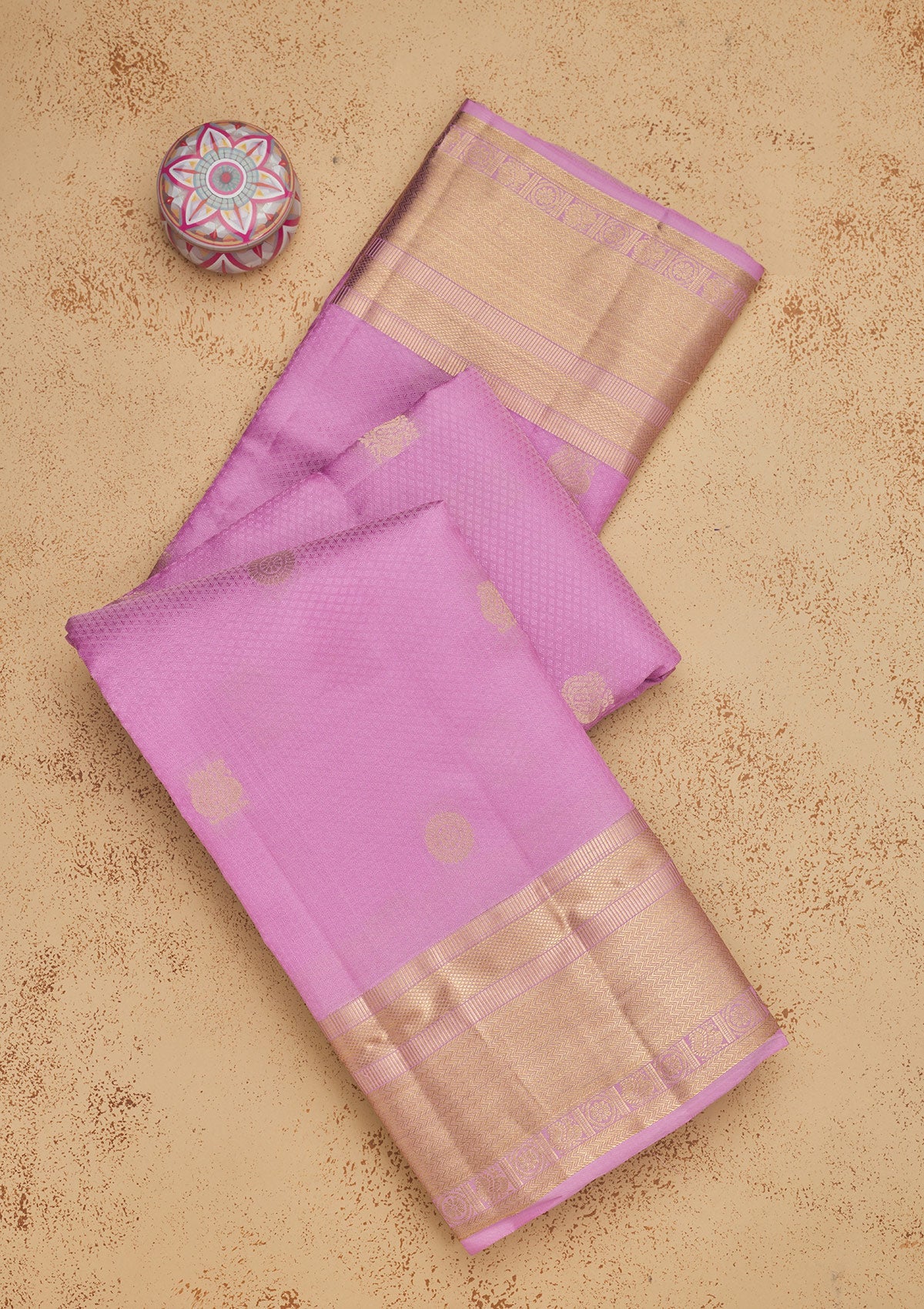 Mauve Zariwork Pure Silk Saree-Koskii