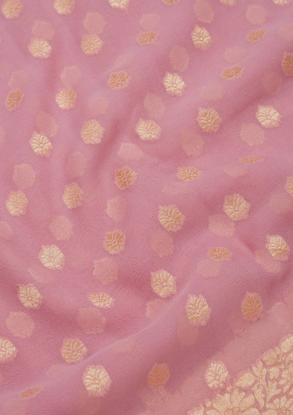 Mauve Zariwork Pure Silk Saree-Koskii