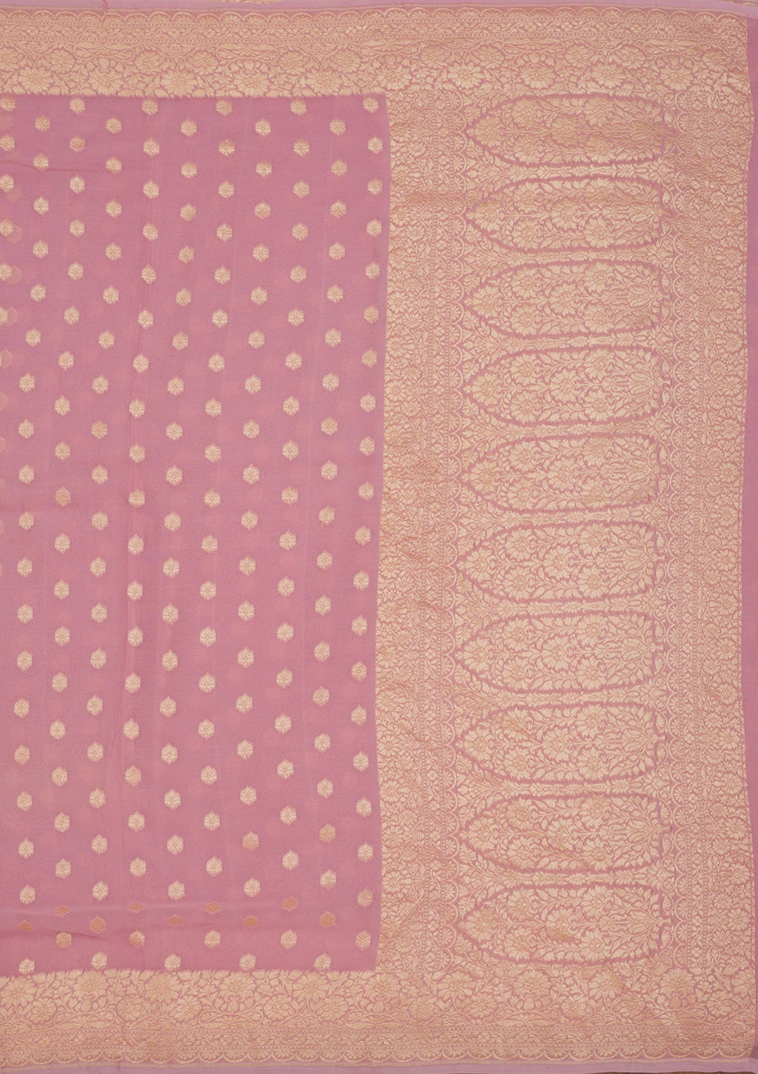 Mauve Zariwork Pure Silk Saree-Koskii