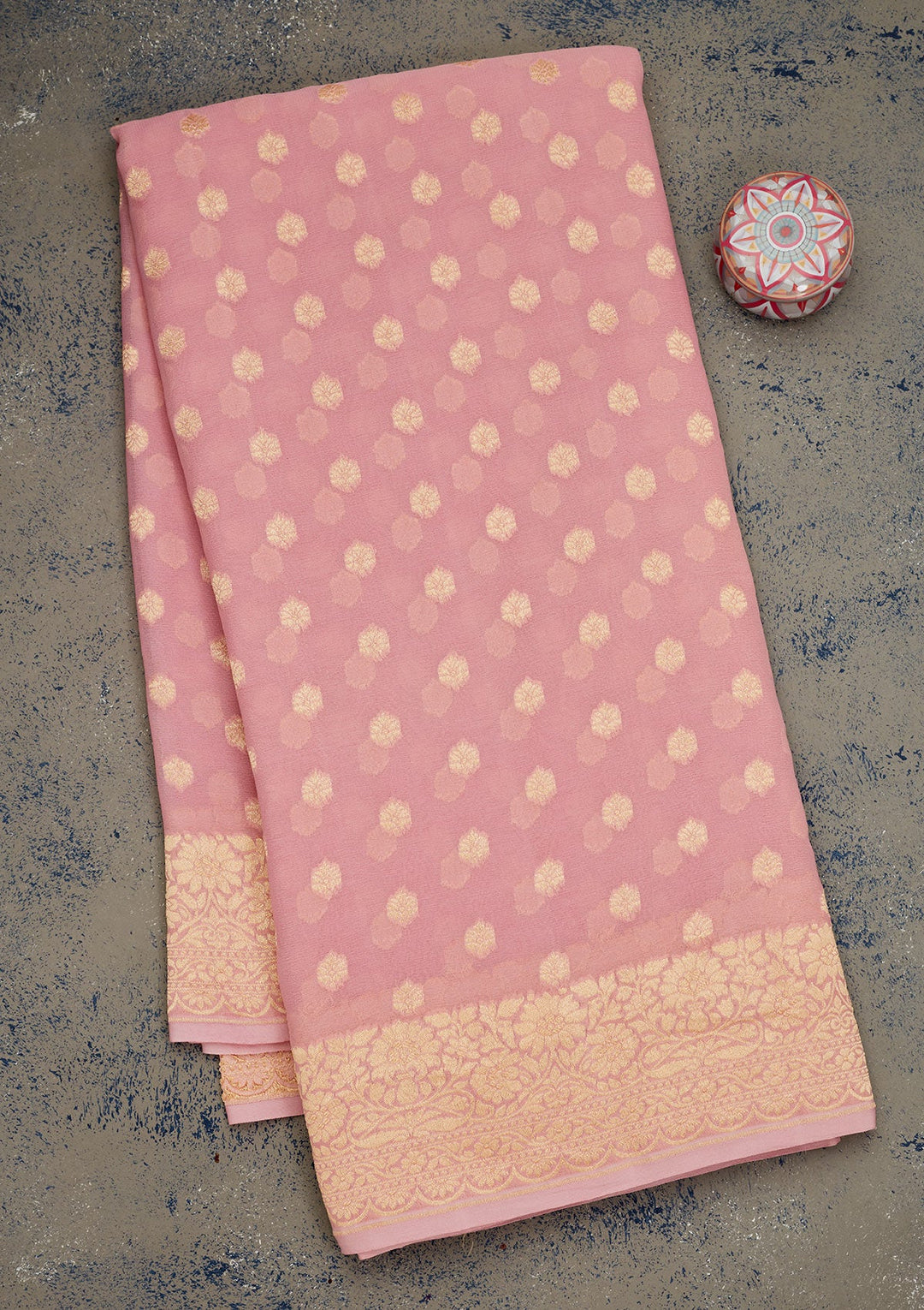 Mauve Zariwork Pure Silk Saree-Koskii