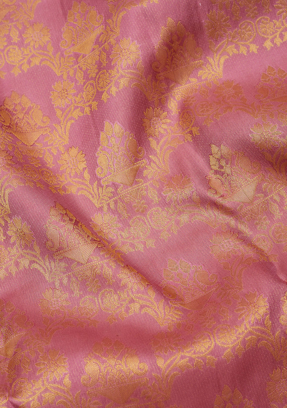Mauve Zariwork Pure Silk Saree-Koskii
