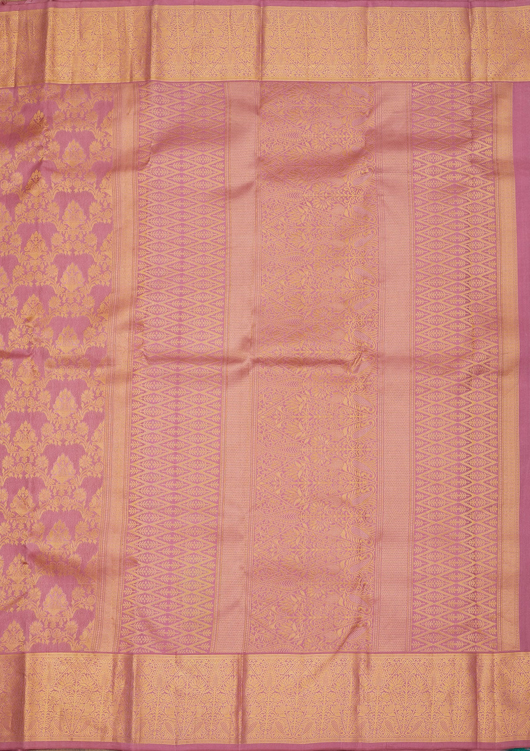 Mauve Zariwork Pure Silk Saree-Koskii