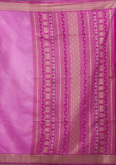 Mauve Zariwork Tissue Saree-Koskii