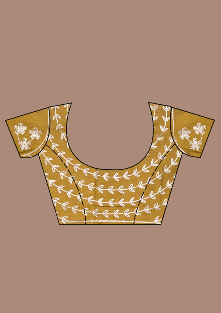 Mehendi Gotapatti Georgette Saree-Koskii