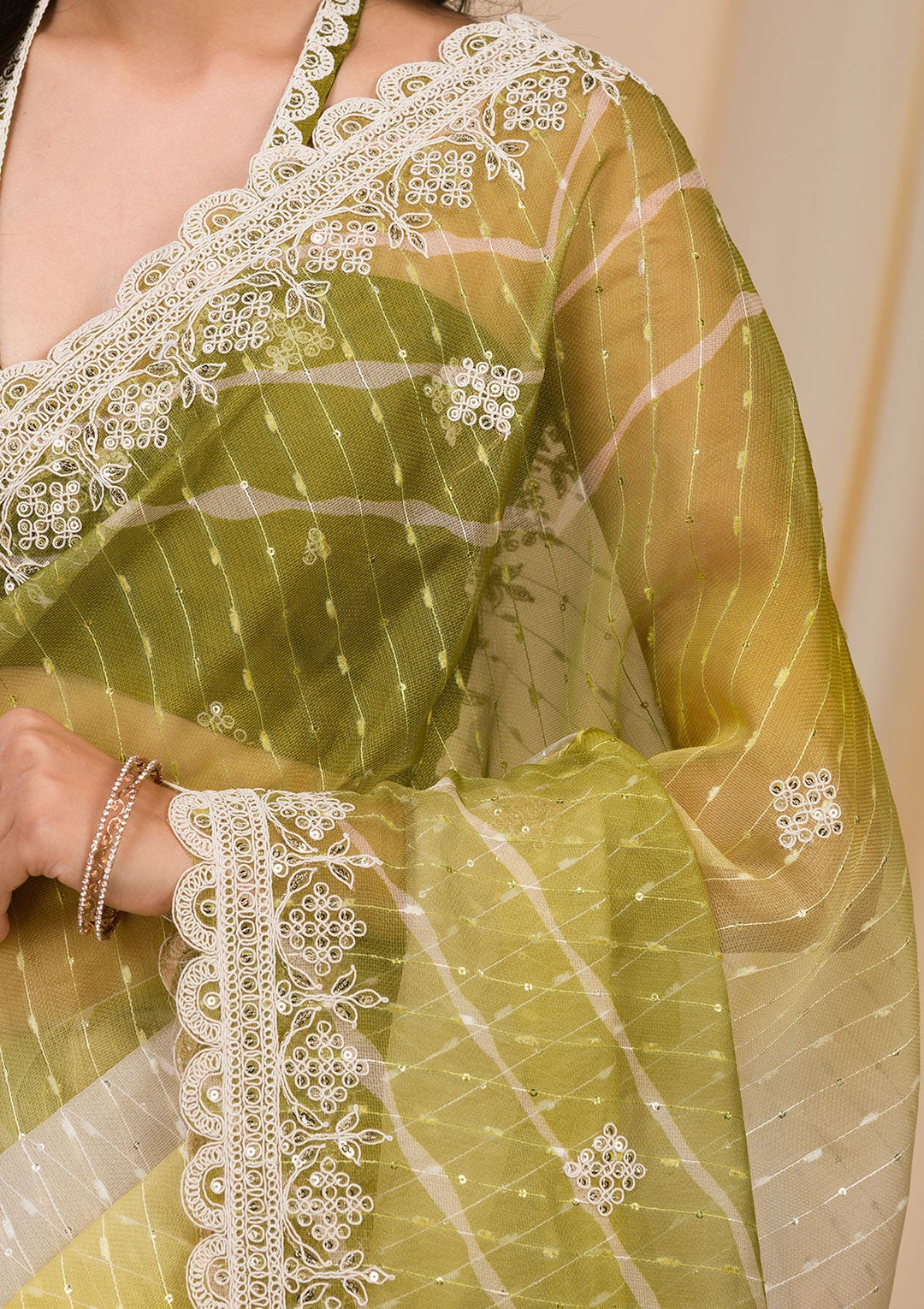 Navy Blue Stonework Raw Silk Designer Saree-Koskii