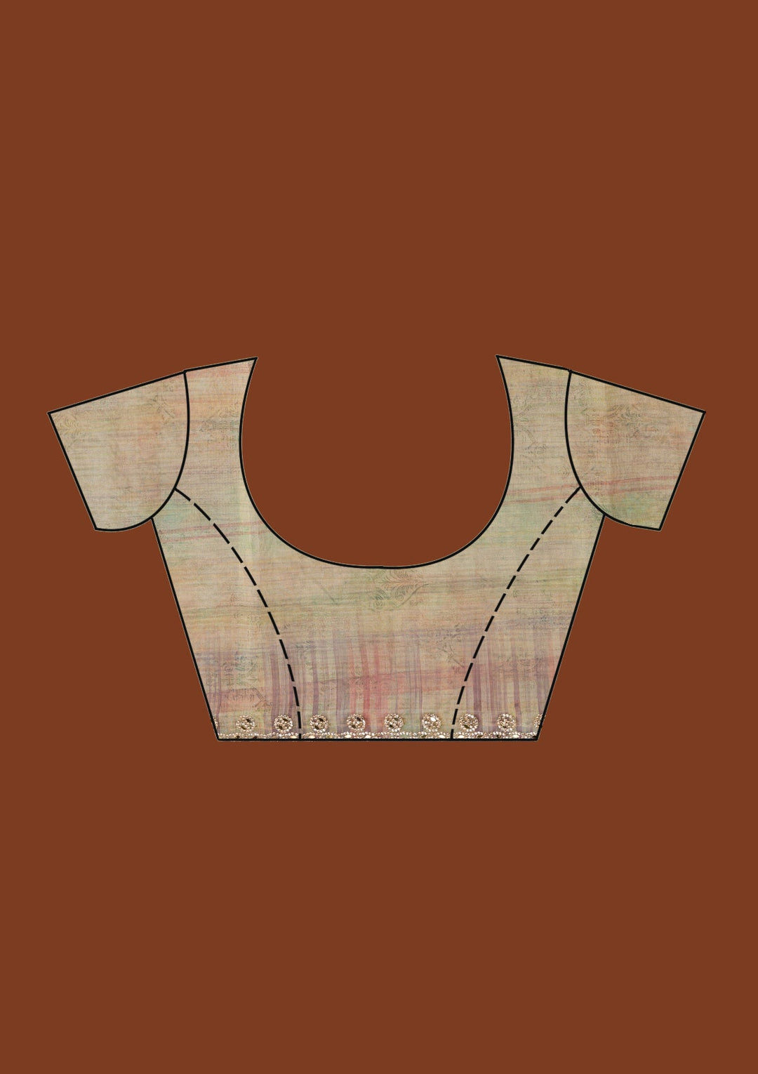 Mehendi Printed Tissue Saree-Koskii