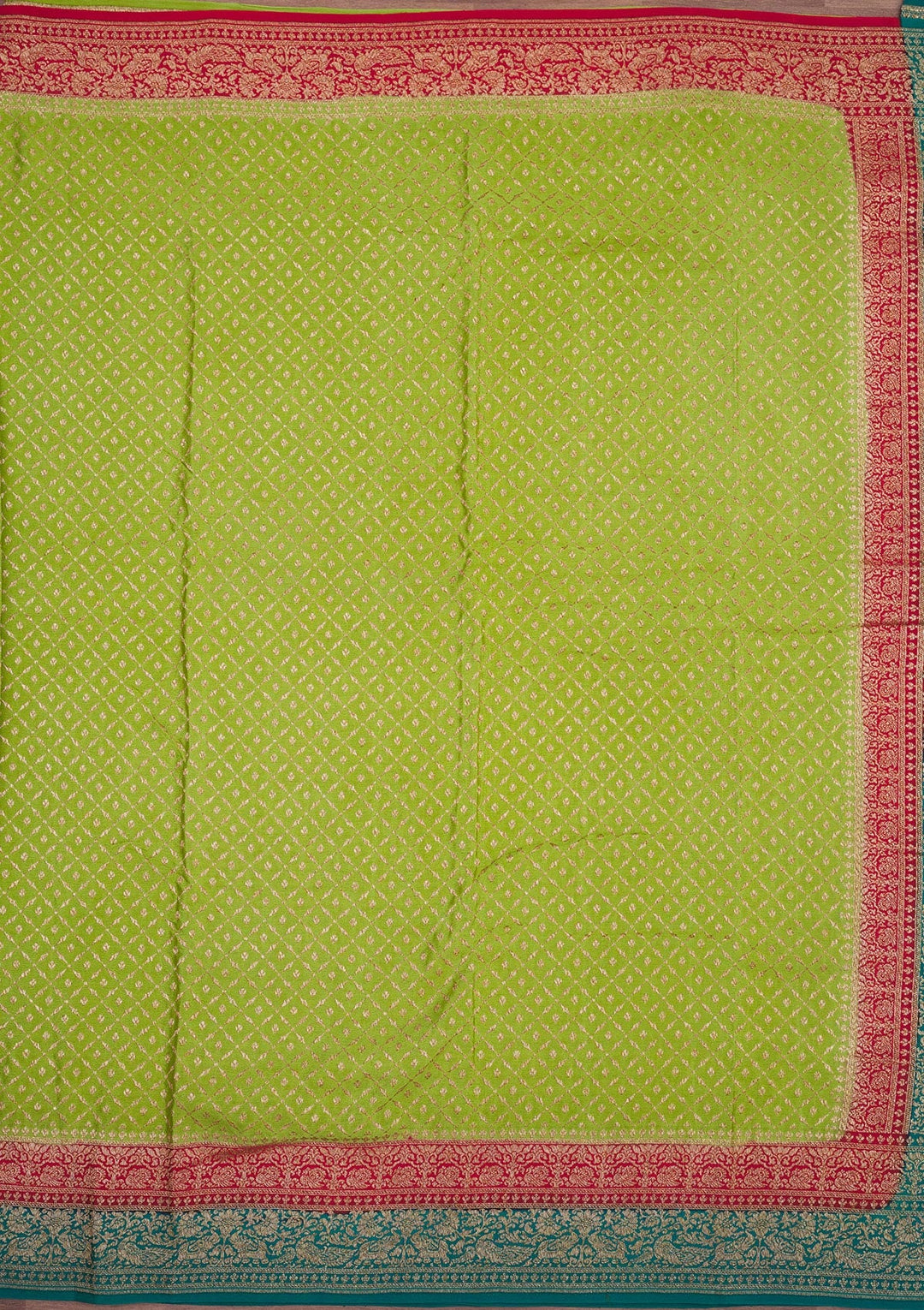 Mehendi Zariwork Pure Silk Saree