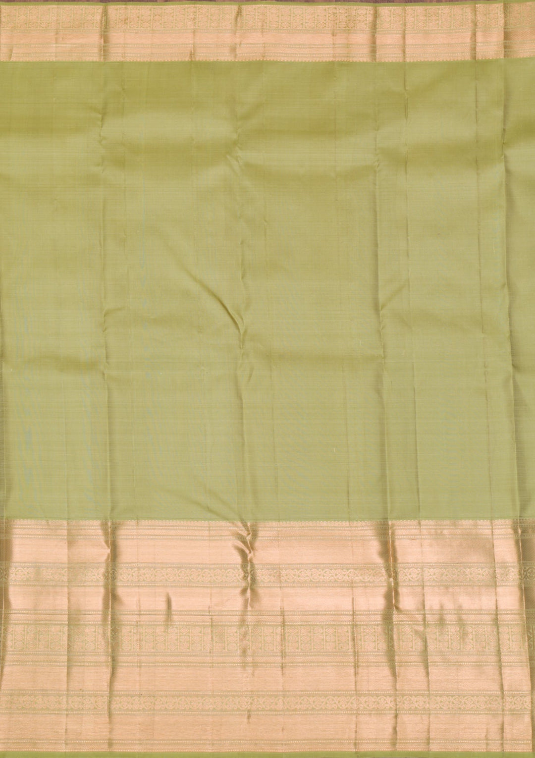 Mehendi Gold Zariwork Pure Silk Saree - Koskii
