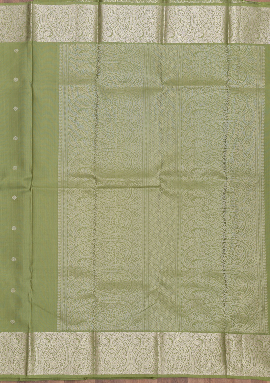 Mehendi Zariwork Pure Silk Saree-Koskii