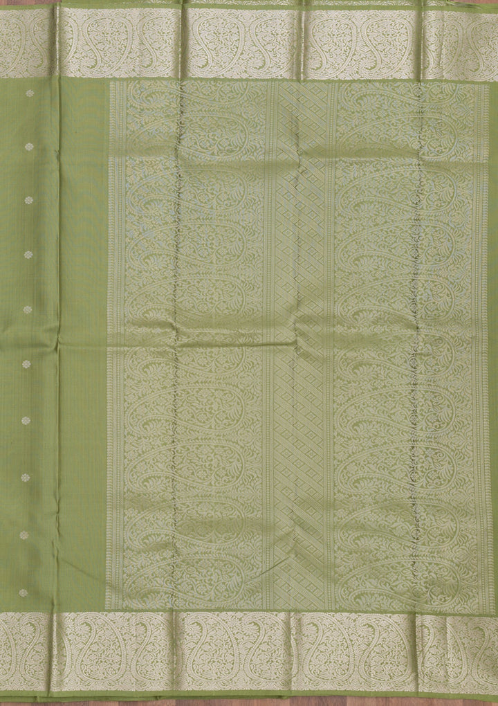 Mehendi Zariwork Pure Silk Saree-Koskii
