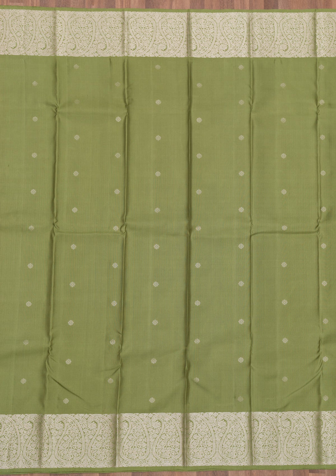 Mehendi Zariwork Pure Silk Saree-Koskii