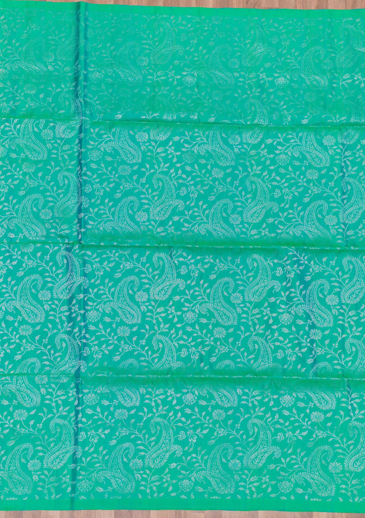 Mehendi Zariwork Pure Silk Saree-Koskii