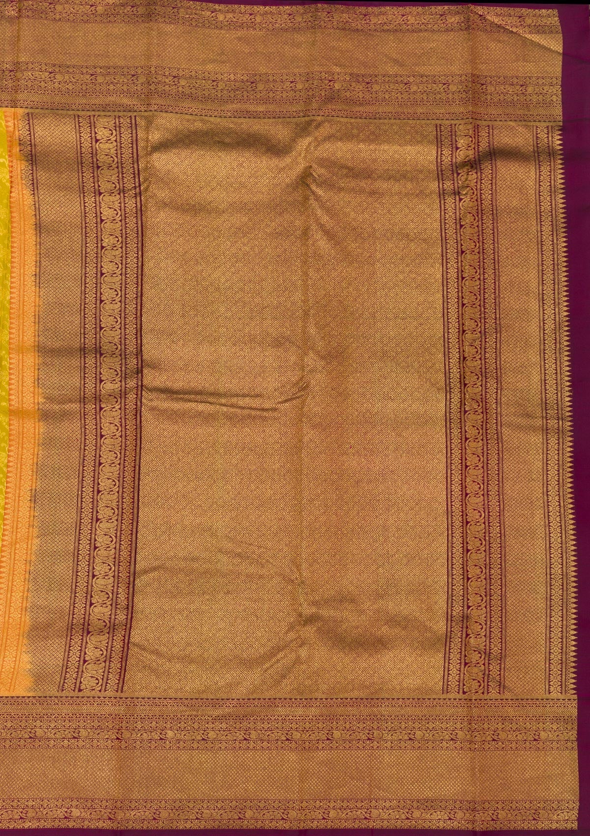 Mehendi Zariwork Pure Silk Saree-Koskii