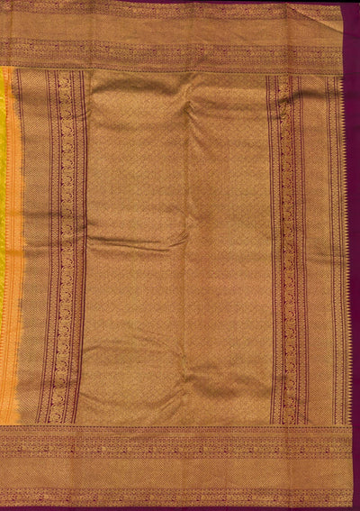 Mehendi Zariwork Pure Silk Saree-Koskii