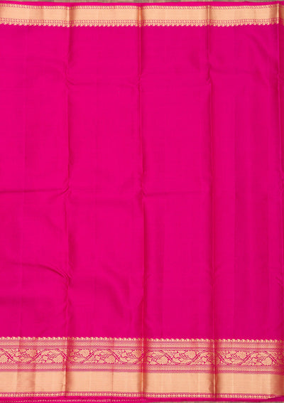 Mehendi Zariwork Pure Silk Saree-Koskii