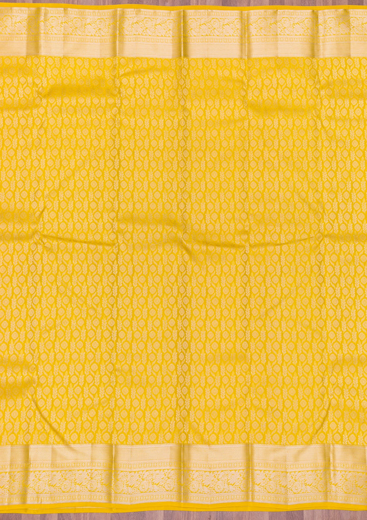 Mehendi Zariwork Pure Silk Saree-Koskii