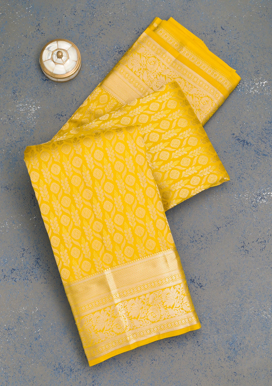 Mehendi Zariwork Pure Silk Saree-Koskii