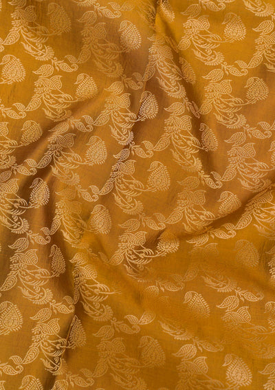 Mehendi Zariwork Pure Silk Saree-Koskii