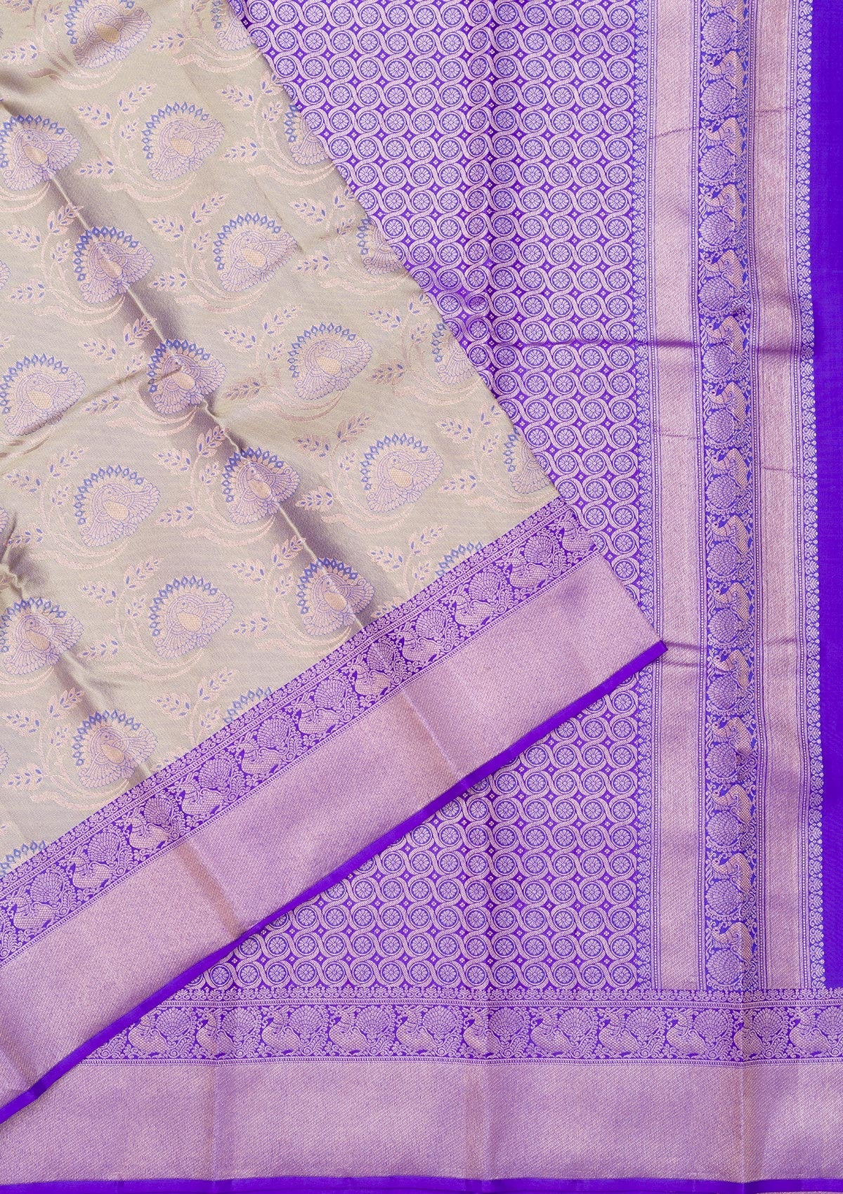 Mehendi Zariwork Pure Silk Saree-Koskii