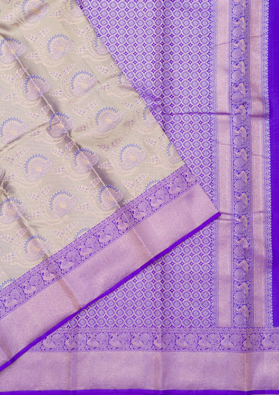 Mehendi Zariwork Pure Silk Saree-Koskii