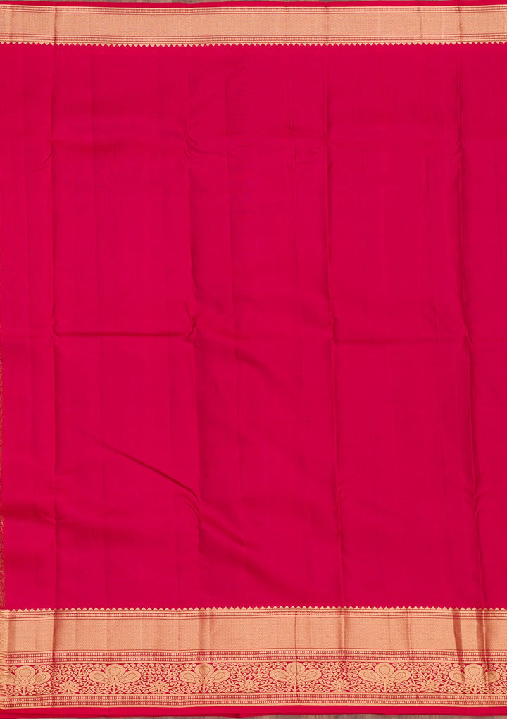 Mehendi Zariwork Pure Silk Saree-Koskii