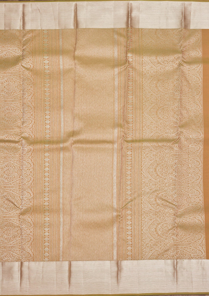 Mehendi Zariwork Pure Silk Saree-Koskii