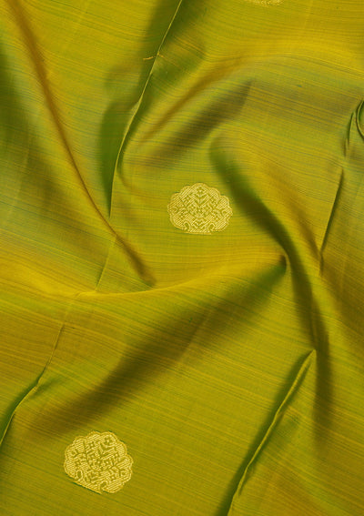 Mehendi Zariwork Pure Silk Saree-Koskii