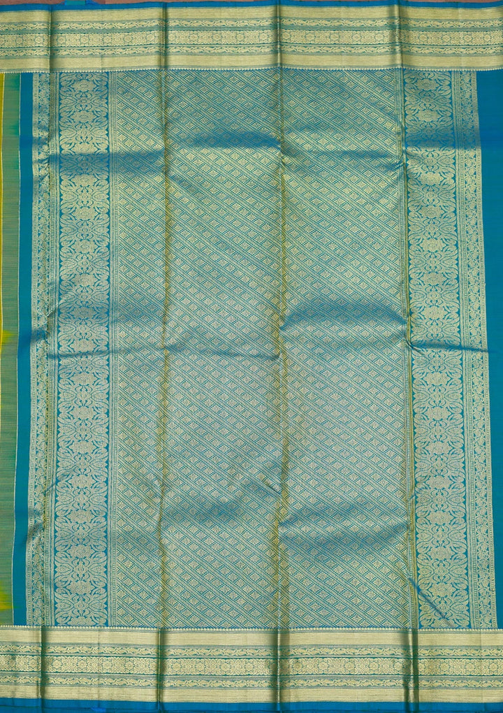 Mehendi Zariwork Pure Silk Saree-Koskii