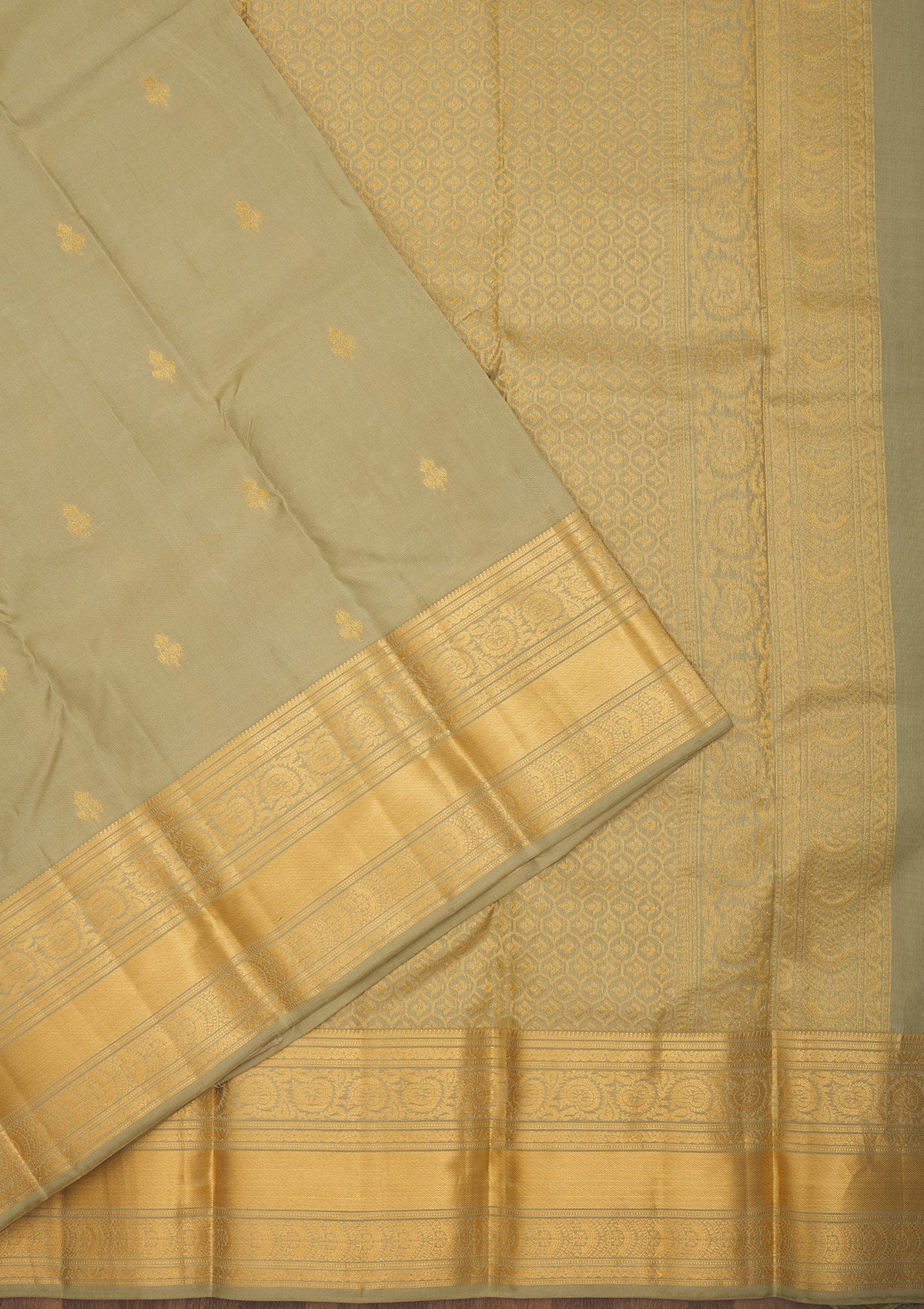 Mehendi Zariwork Pure Silk Saree