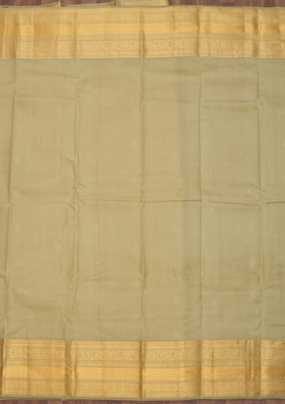 Mehendi Zariwork Pure Silk Saree
