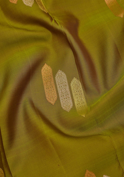 Mehendi Zariwork Pure Silk Saree