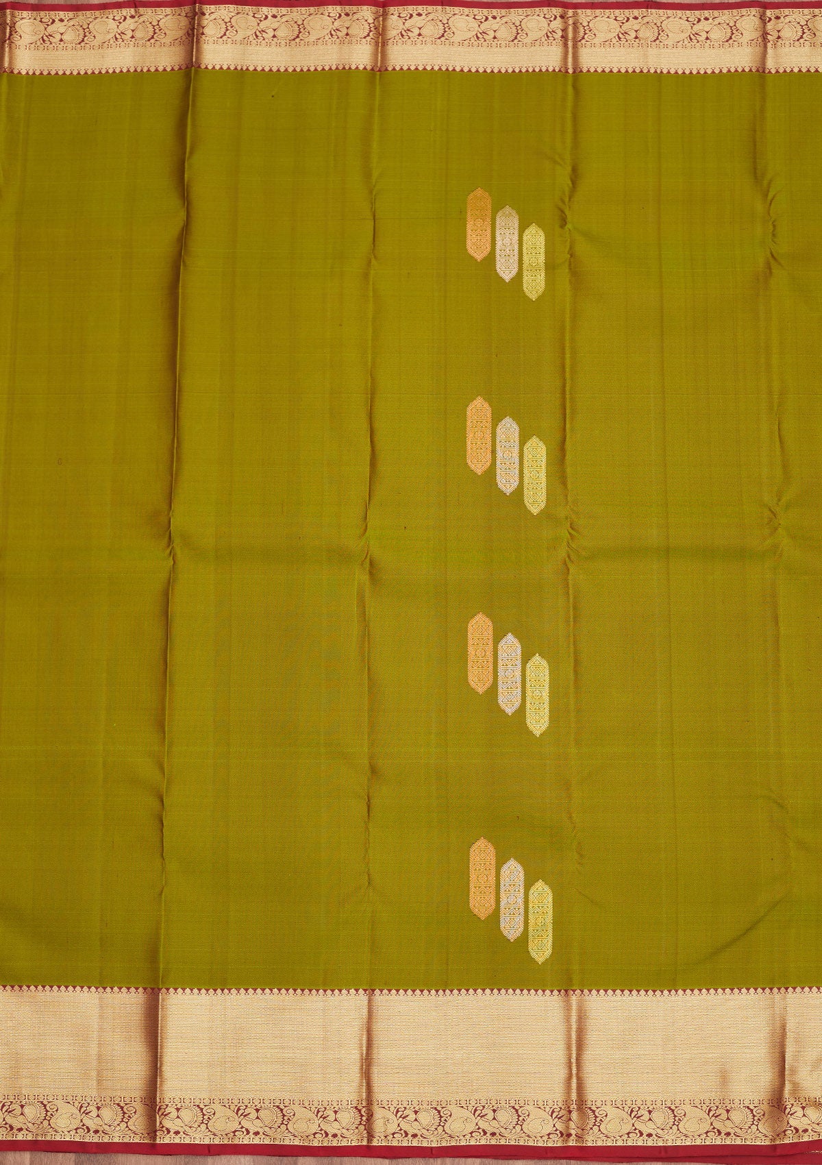 Mehendi Zariwork Pure Silk Saree