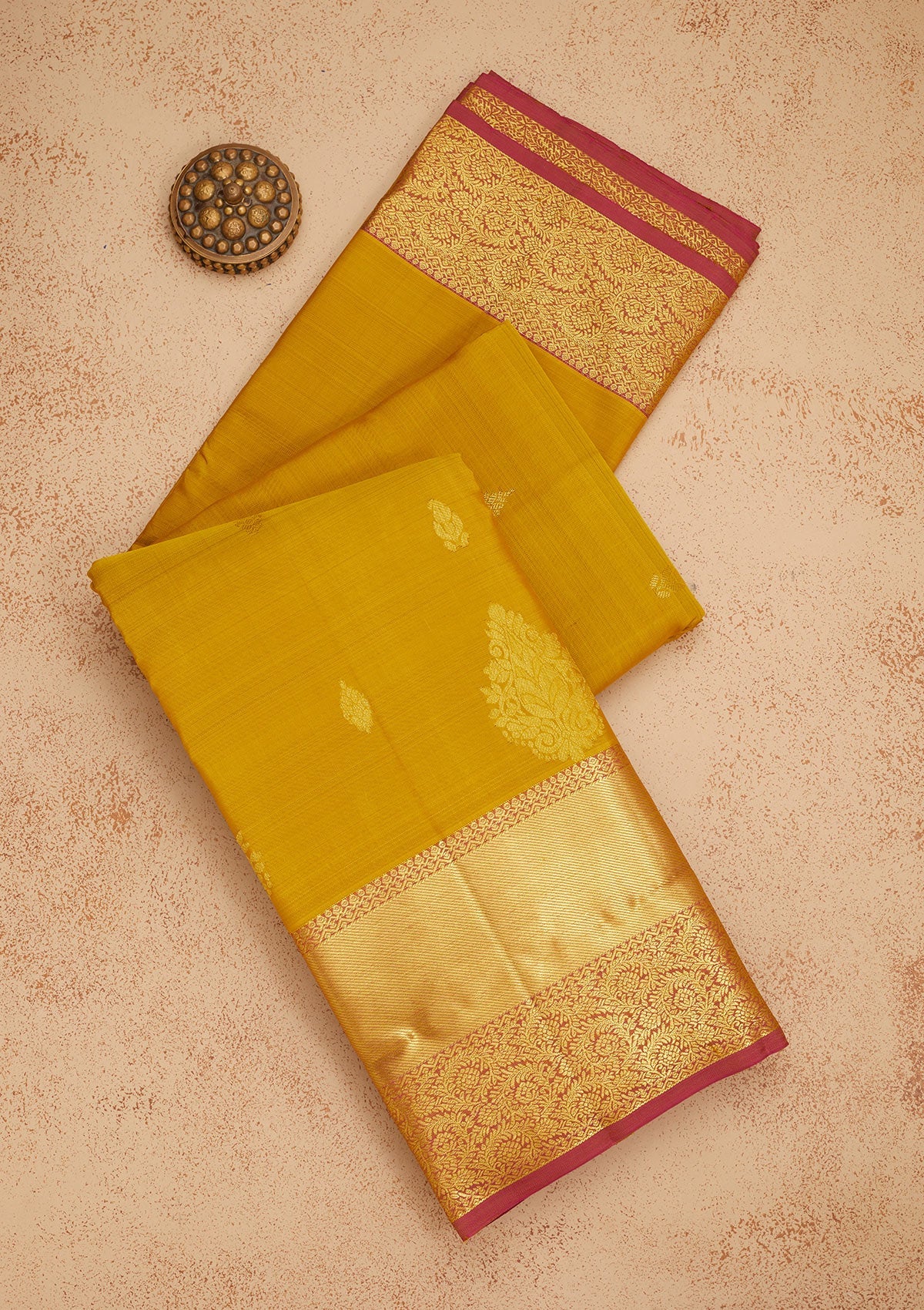 Mehendi Zariwork Pure Silk Saree-Koskii