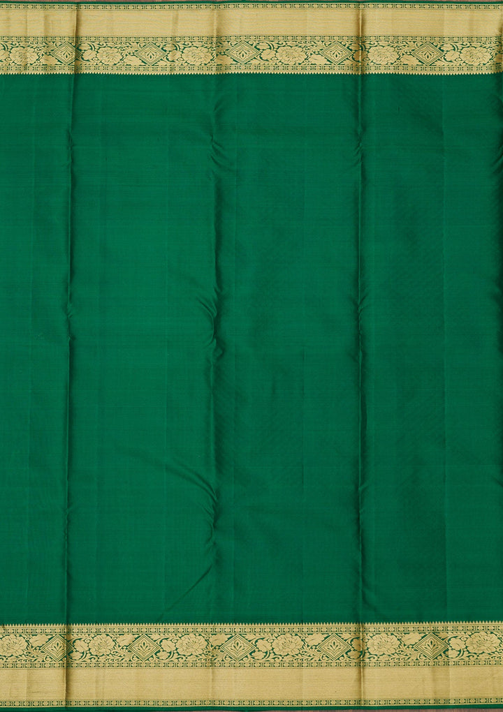 Mehendi Zariwork Pure Silk Saree-Koskii