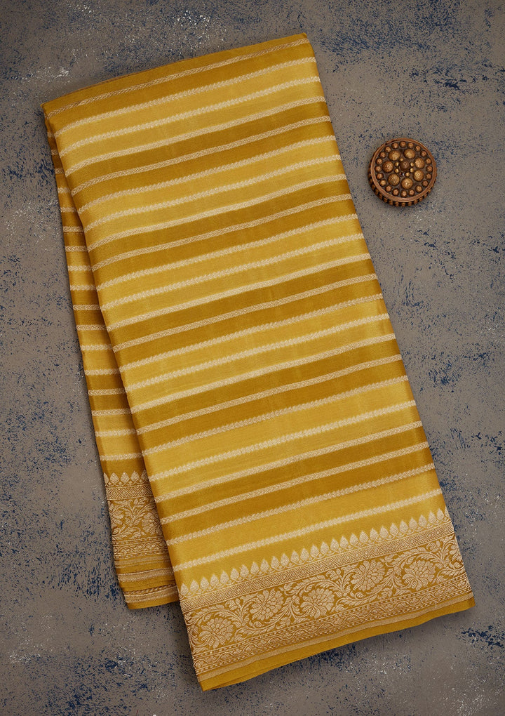 Mehendi Zariwork Pure Silk Saree-Koskii