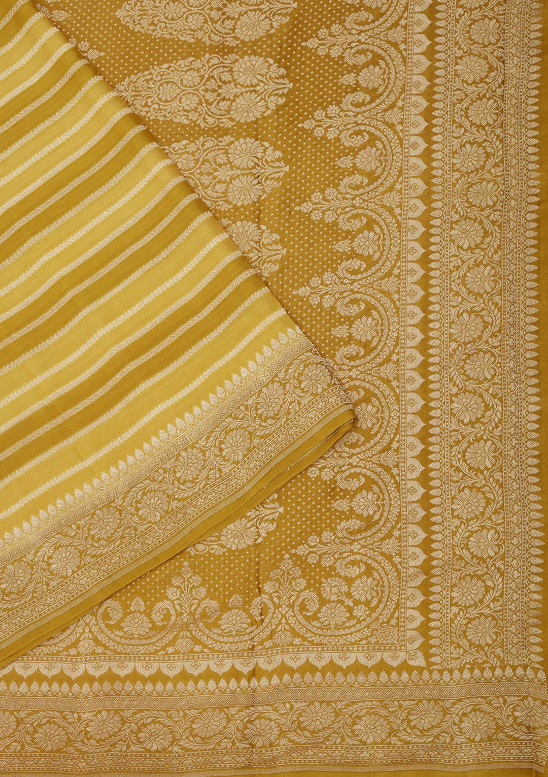 Mehendi Zariwork Pure Silk Saree-Koskii