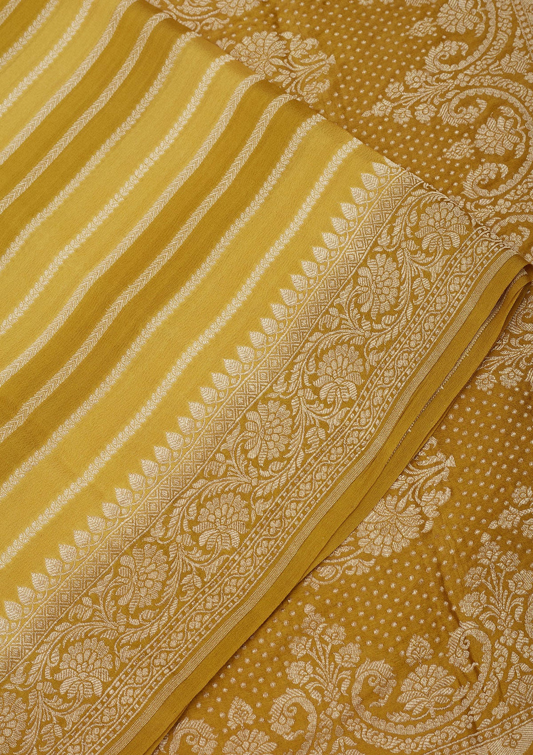 Mehendi Zariwork Pure Silk Saree-Koskii